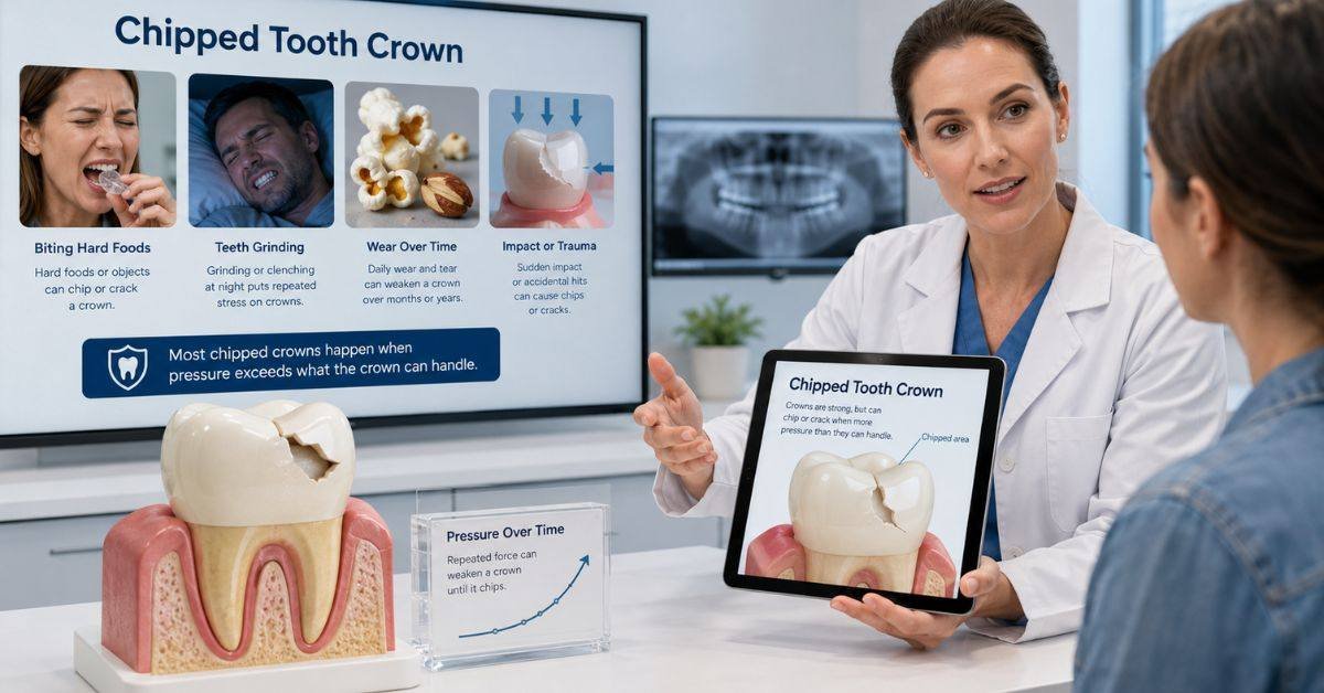 Chipped Tooth Crown: Causes, Fixes and Warning Signs