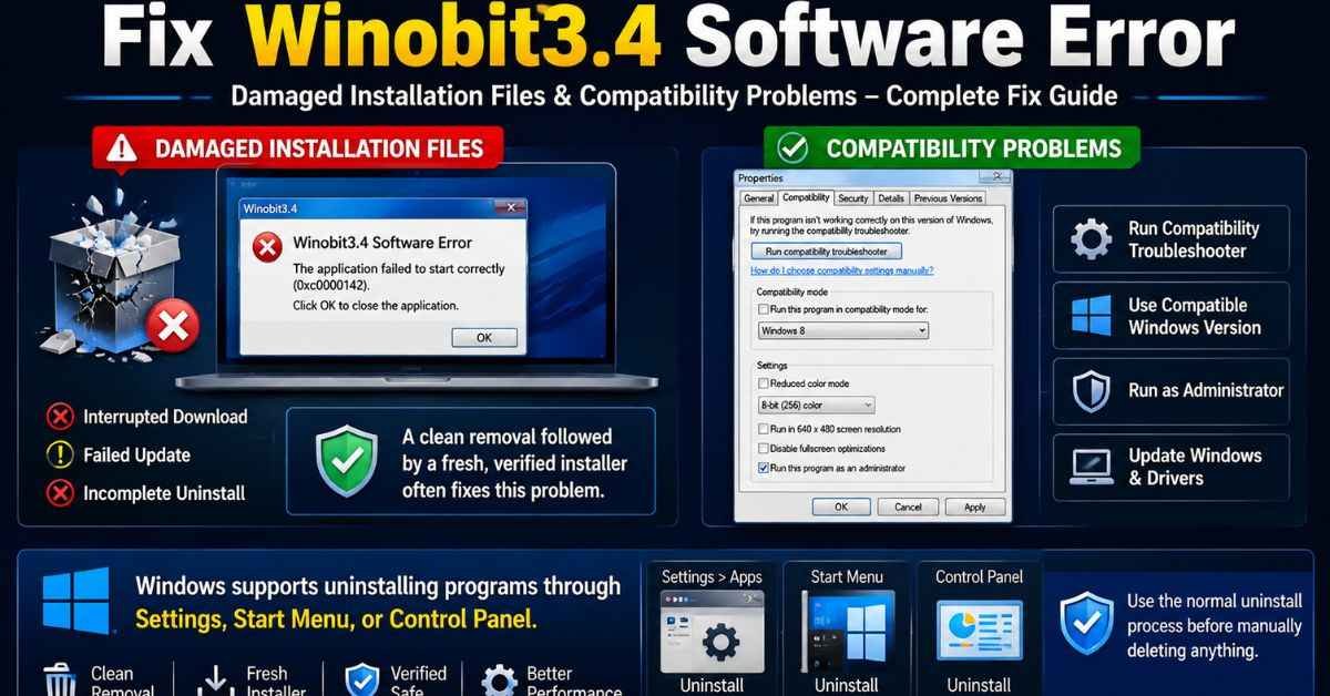 Winobit3.4 Software Error: Safe Fix Guide