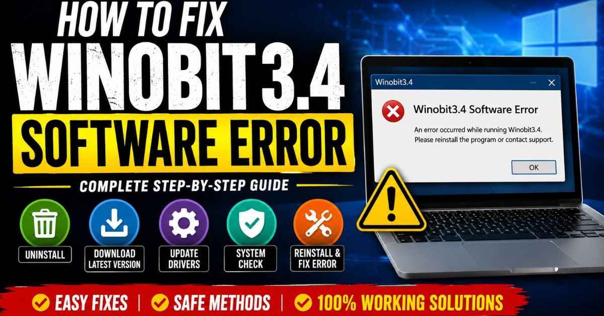 Winobit3.4 Software Error: Safe Fix Guide